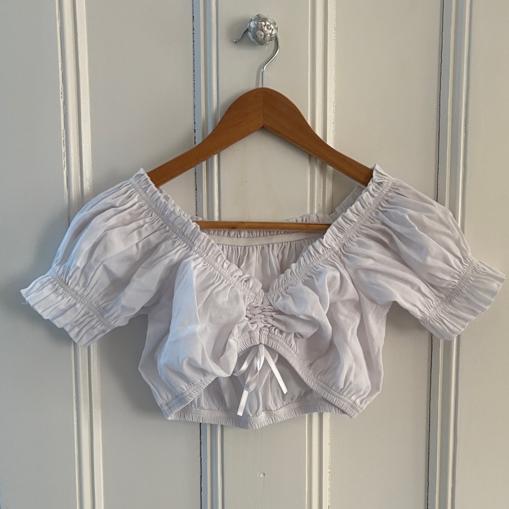 White Puff Sleeve Bavarian octoberfest Top